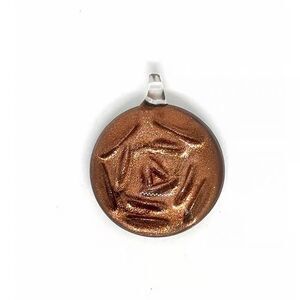 1pc Beads for Jewelry #21332 Gold Fleck Pendant Charm